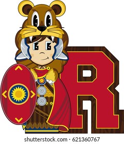 R is for Roman Alphabet Learning Illustration
