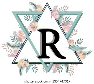 R, Romantic Triangle Alphabet.