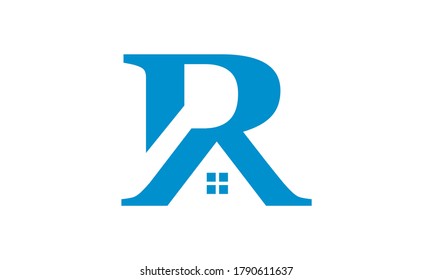 r roof vector logo symbol illustration design sign icon