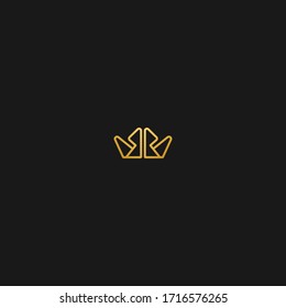 R or RR crown shaped logo 