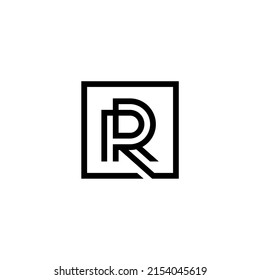 r rr initial logo design vector template