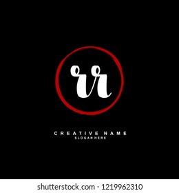 R R RR Initial logo template vector