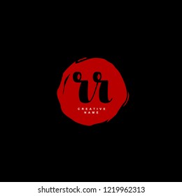 R R RR Initial logo template vector