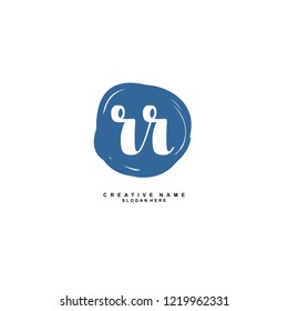 R R RR Initial logo template vector