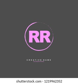 R R RR Initial logo template vector