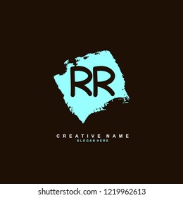 R R RR Initial logo template vector