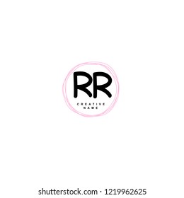R R RR Initial logo template vector