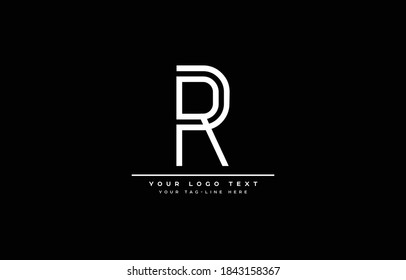 Diseño del logotipo R RR con fondo. Letra de icono del monograma creativo mínimo basado en el inicio. Diseño vectorial de alfabeto lujoso moderno