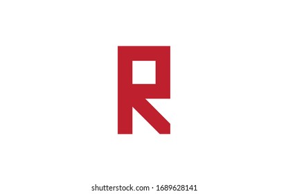Vektorillustration für R oder RR Uppercase Letter Initial Logo Design Template Design Illustration