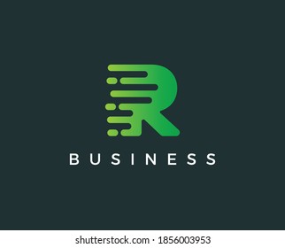 R or RR Uppercase Letter Initial Logo Design Template Vector Illustration