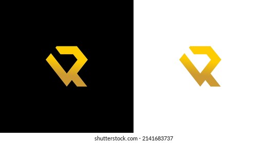 R ruby Logo Monogram Vector Template