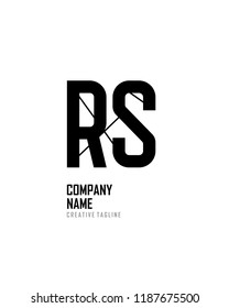 R S Initial abstract logo vector template
