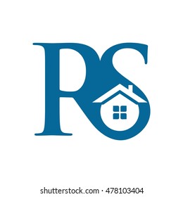 R S Initial, Home Logo Design