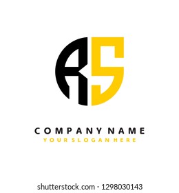 R S initial letter, modern logo design template vector