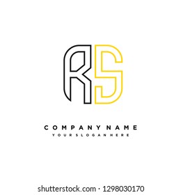 R S initial letter, modern logo design template vector