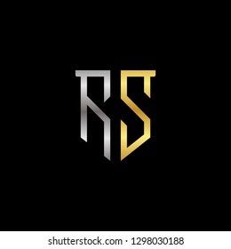 R S initial letter, modern logo design template vector