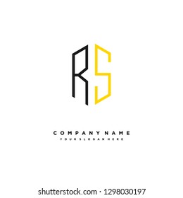 R S initial letter, modern logo design template vector