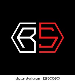R S initial letter, modern logo design template vector