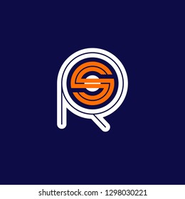 R S initial letter, modern logo design template vector