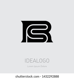 R and S initial logo. RS initial monogram logotype. SR - design element or icon. Vector.