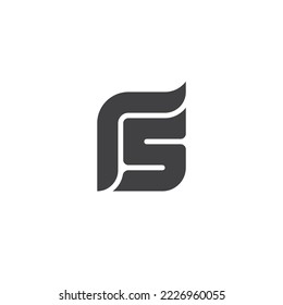 R und S - Zeichen oder Logo. RS - Monogramm oder Logo. Vektordesign-Element oder -Symbol - R5. Buchstabe R und Nummer fünf.
