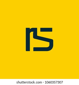 R & S joint logo bold letter design with business card template