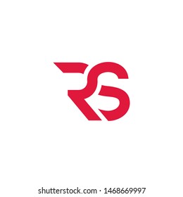R S letter logo design