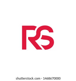 R S letter logo design