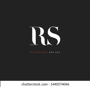 R & S letters Joint logo icon vector template for corporate logo and business card design.