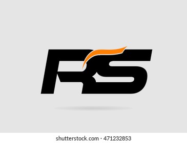 R and S logo vector. logotype template
