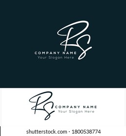 R S RS Initial letter handwriting and signature logo. Beauty vector initial logo .Fashion, boutique, floral and botanical