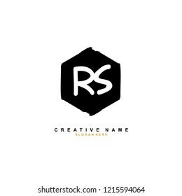 R S RS Initial logo template vector