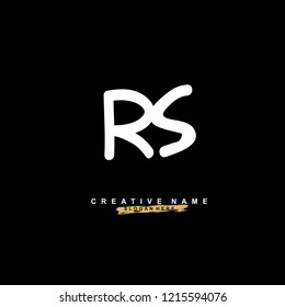 R S RS Initial logo template vector