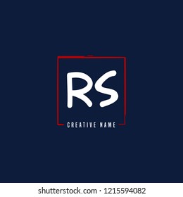 R S RS Initial logo template vector