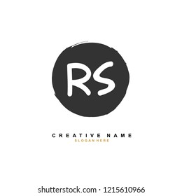 R S RS Initial logo template vector