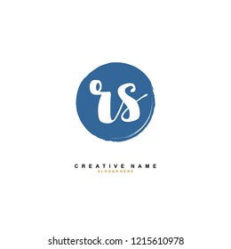 R S RS Initial logo template vector