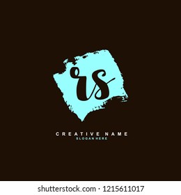 R S RS Initial logo template vector
