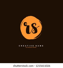 R S RS Initial logo template vector
