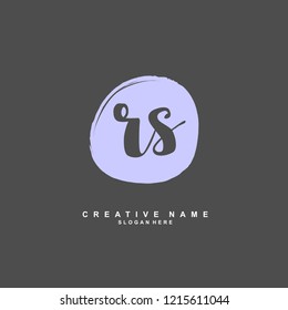 R S RS Initial logo template vector