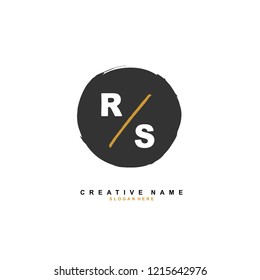 R S RS Initial logo template vector
