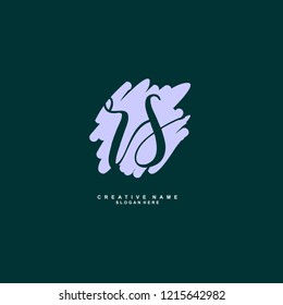 R S RS Initial logo template vector