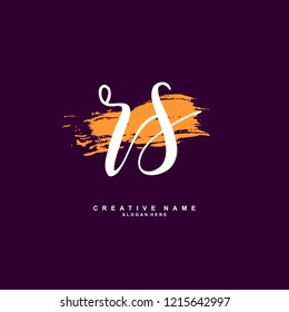 R S RS Initial logo template vector