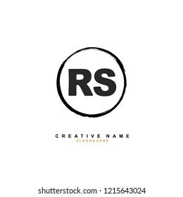 R S RS Initial logo template vector