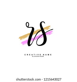 R S RS Initial logo template vector