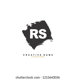 R S RS Initial logo template vector