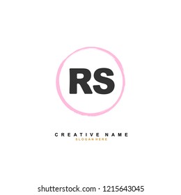 R S RS Initial logo template vector