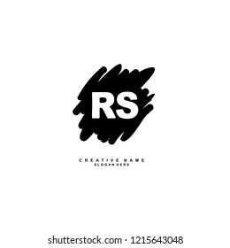 R S RS Initial logo template vector