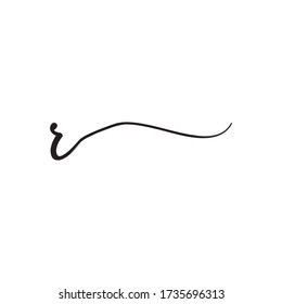R signature letter logo design concept
