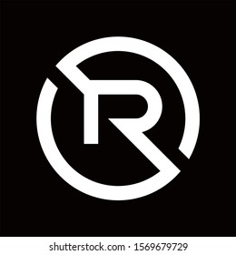 R Simple Circle Logo Iconic Stock Vector (Royalty Free) 1569679729