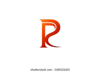 R Simple Flat Logo Vector Gradient Stock Vector (Royalty Free ...